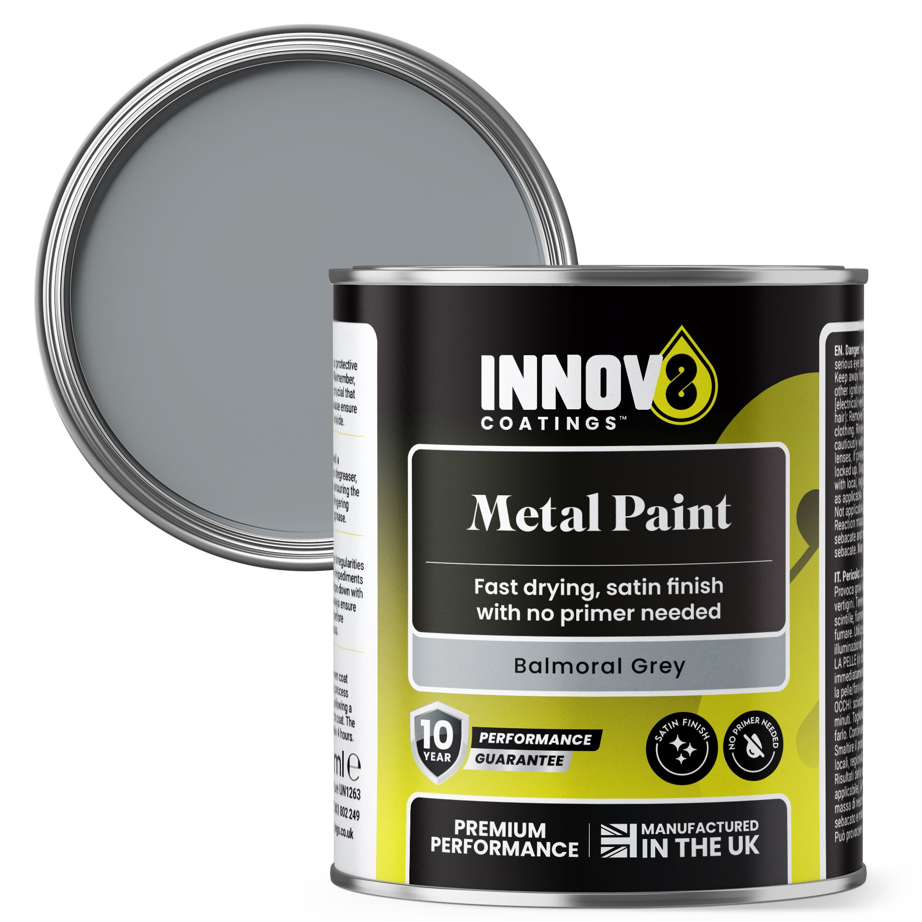 Innov8 Coatings 250 ml Metal Paint - Satin Finish - 10 Year Guarantee image 1